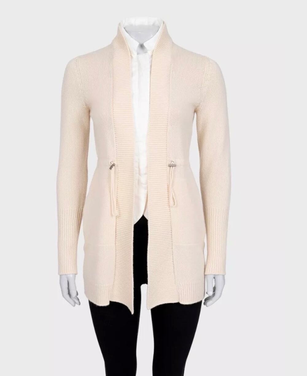Brunello Cucinelli Beige Cashmere Zip Cardigan XS